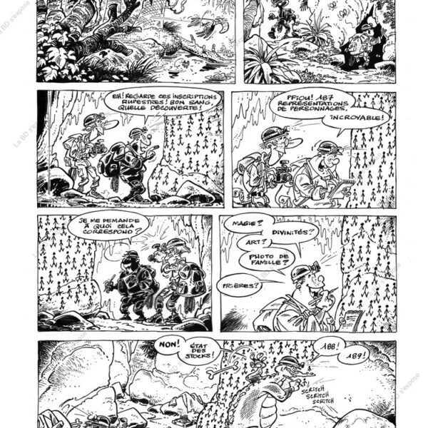 Croco et Fastefoude planche originale encrée gag 67 Pica