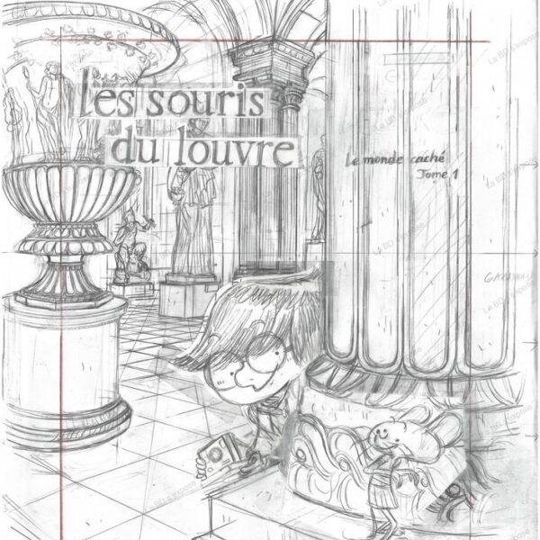 Les Souris du Louvre Tome 01 Couverture inedite crayonne Sandrine Goalec