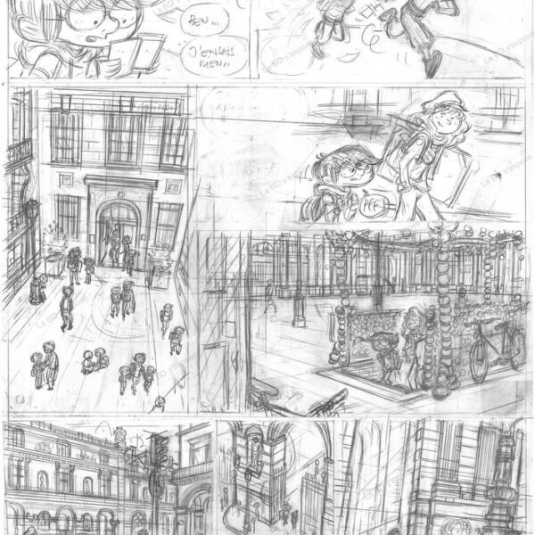 Les Souris du Louvre Tome 01 planche 05 crayonne Sandrine Goalec