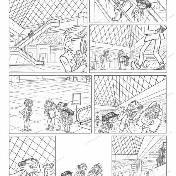 Les Souris du Louvre Tome 01 planche 07 Encrage Sandrine Goalec