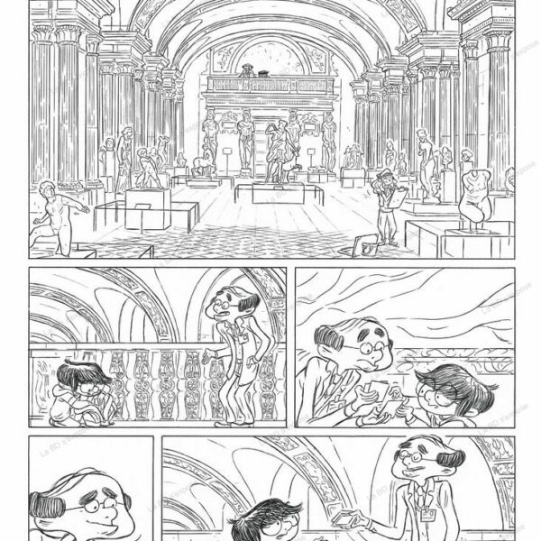 Les Souris du Louvre Tome 01 planche 10 Encrage Sandrine Goalec