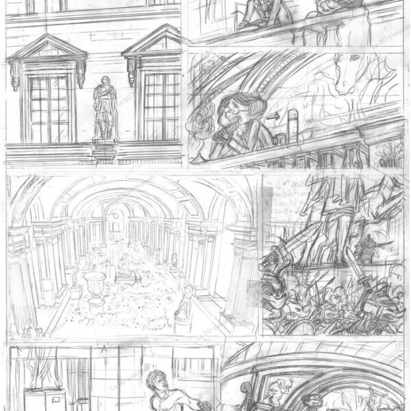 Les Souris du Louvre Tome 01 planche 11 crayonne Sandrine Goalec