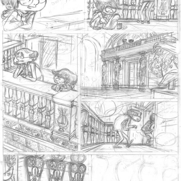 Les Souris du Louvre Tome 01 planche 12 crayonne Sandrine Goalec