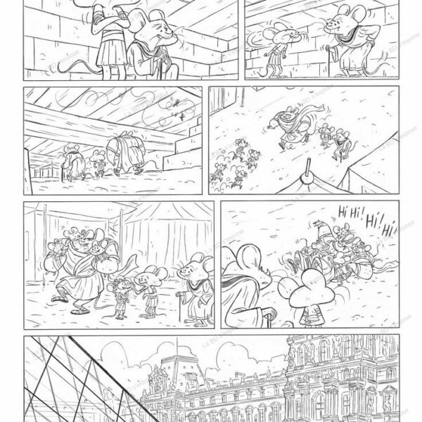 Les Souris du Louvre Tome 01 planche 17 Encrage Sandrine Goalec