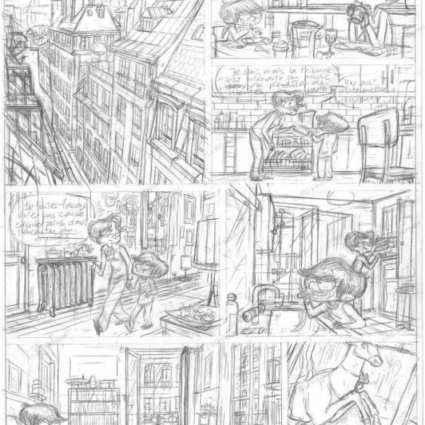 Les Souris du Louvre Tome 01 planche 18 crayonne Sandrine Goalec