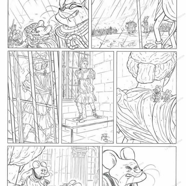 Les Souris du Louvre Tome 01 planche 20 Encrage Sandrine Goalec