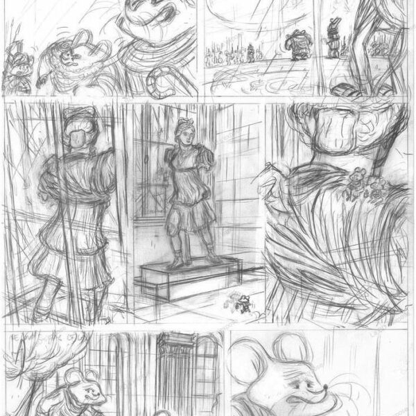 Les Souris du Louvre Tome 01 planche 20 crayonne Sandrine Goalec