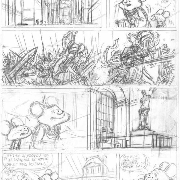 Les Souris du Louvre Tome 01 planche 21 crayonne Sandrine Goalec