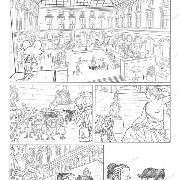 Les Souris du Louvre Tome 01 planche 22 Encrage Sandrine Goalec