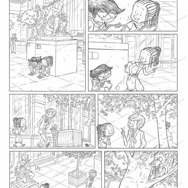 Les Souris du Louvre Tome 01 planche 23 Encrage Sandrine Goalec