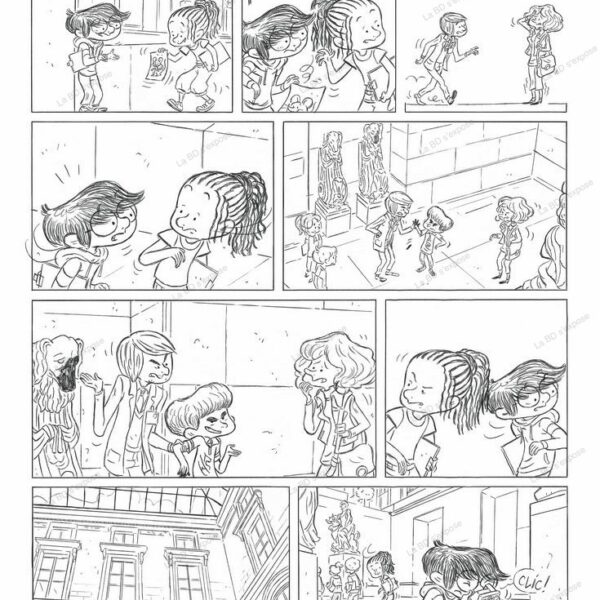 Les Souris du Louvre Tome 01 planche 25 Encrage Sandrine Goalec