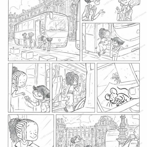 Les Souris du Louvre Tome 01 planche 26 Encrage Sandrine Goalec