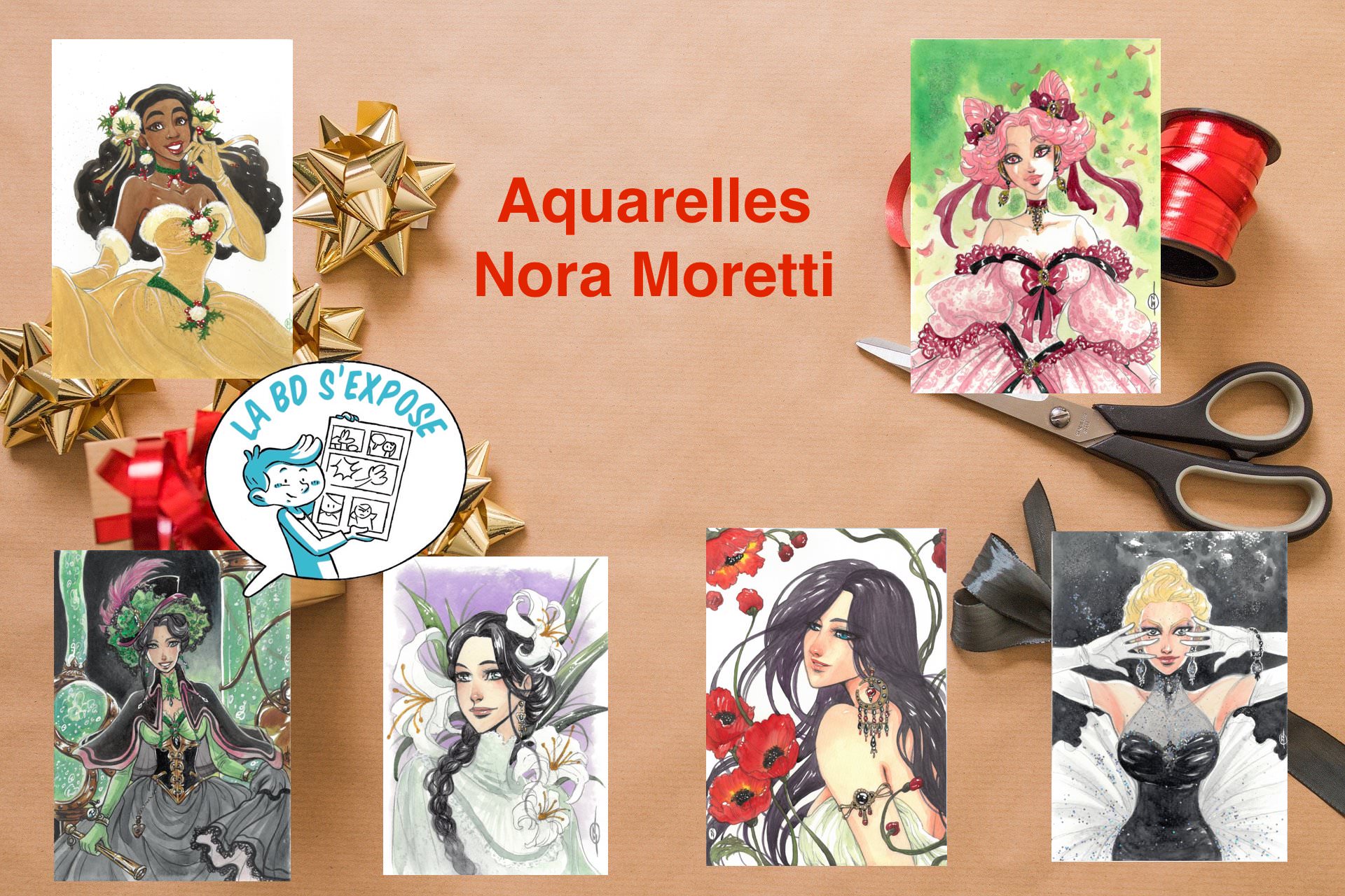 Aquarelles Nora Moretti reseaux