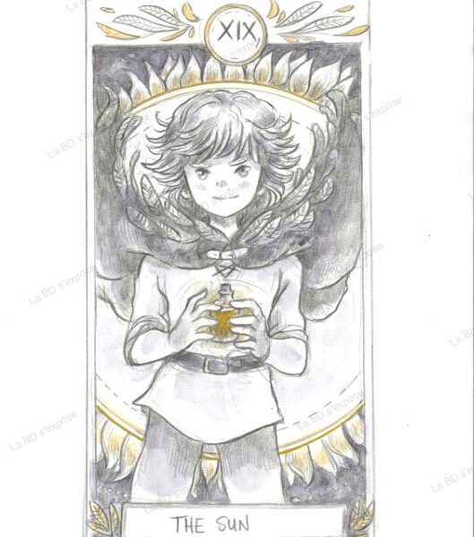 Planche originale de bandes dessinées Tarot Lothaire The Sun Marianne Alexandre