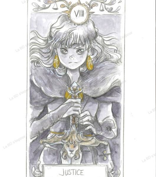 Planche originale de bandes dessinées Tarot Maera Justice Marianne Alexandre