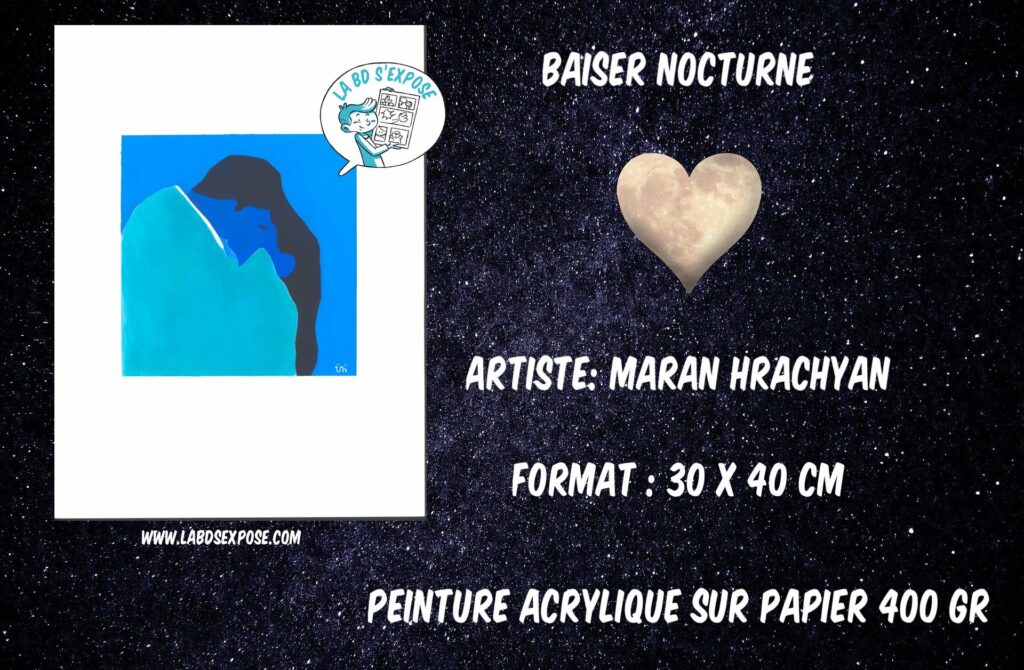 Réseau Peinture originale baiser nocturne Maran Hrachyan