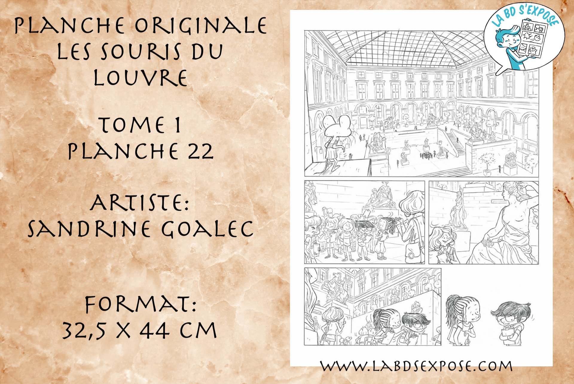 Réseaux Planche originale BD les souris du Louvre tome 1 P22 Sandrine Goalec