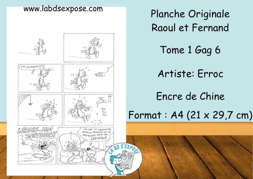 Réseaux Planche originale Raoul et Fernand tome 1 gag 6 Erroc