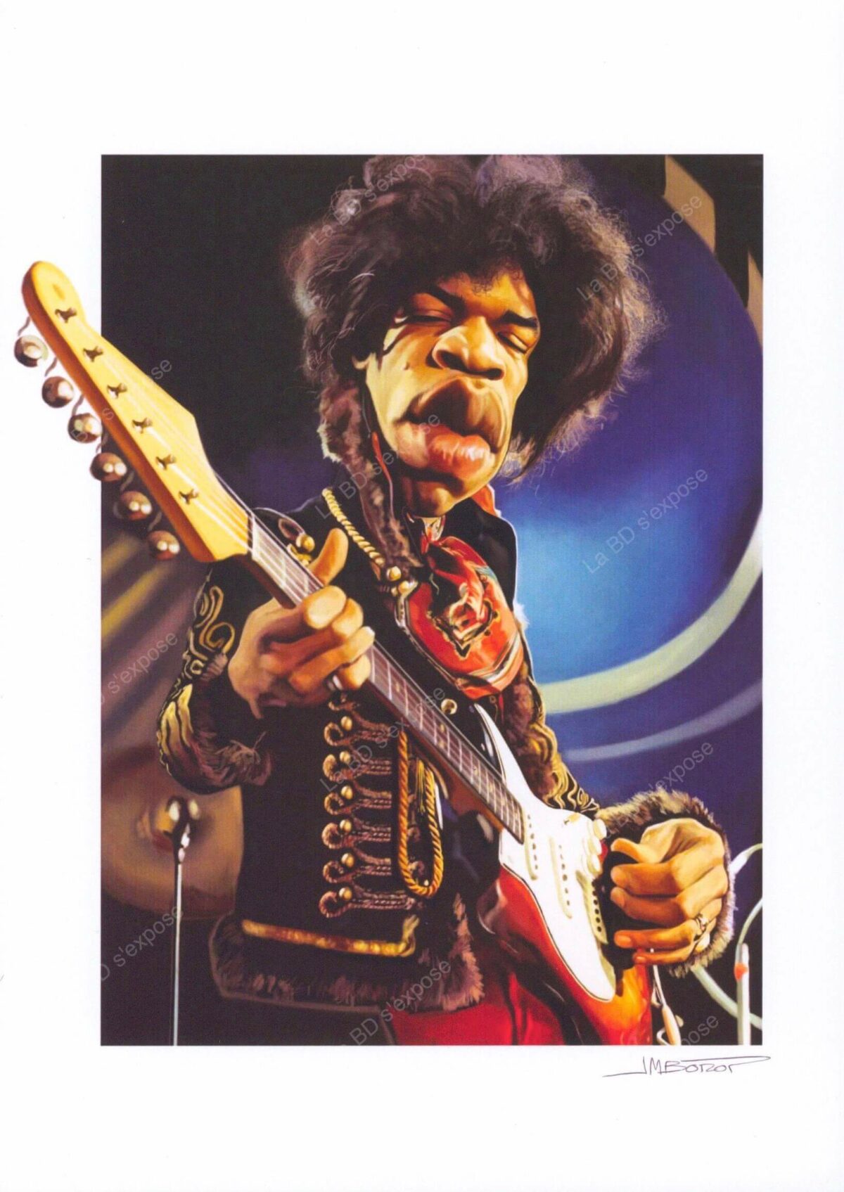 Les collectionnables Jimi Hendrix Jean Marc Borot La BD s'expose