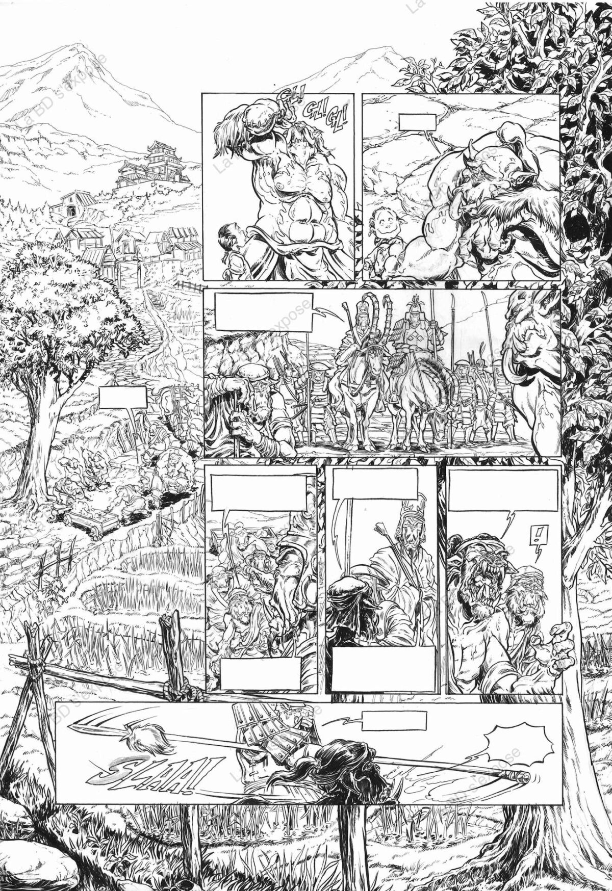 Planche Originale de bandes dessinées Mercenaires T01 P33 Paolo Deplano