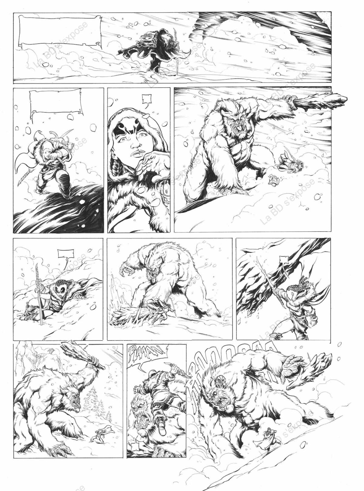 Planche Originale de bandes dessinées Nains T13 P18 Paolo Deplano copie