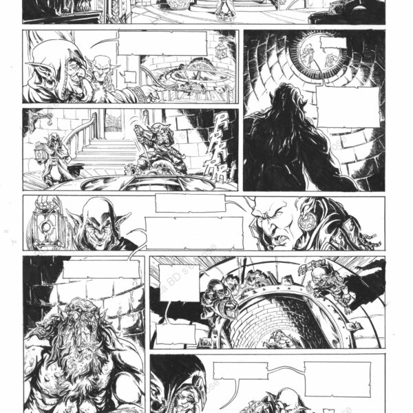 Planche Originale de bandes dessinées Orcs et Gobelins T04 P54 Paolo Deplano