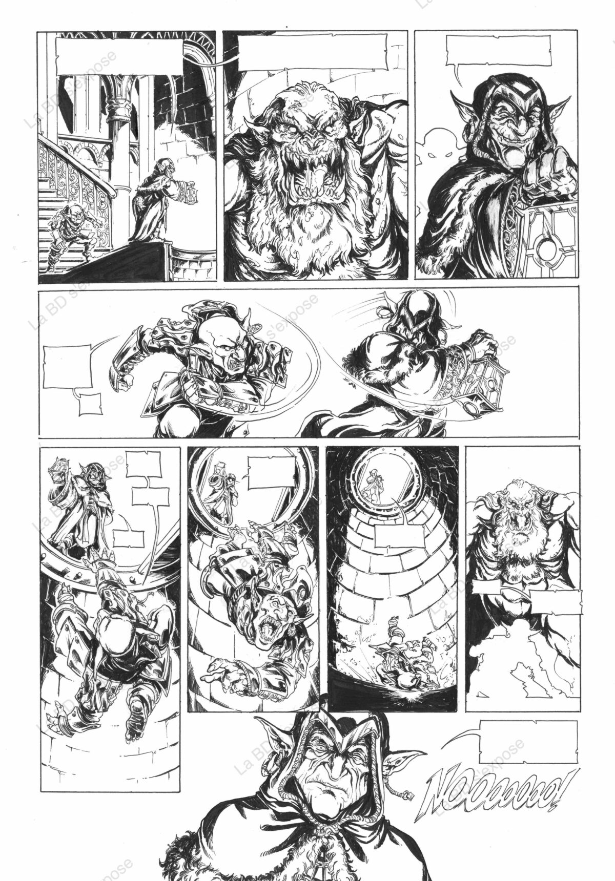 Planche Originale de bandes dessinées Orcs et Gobelins T04 P55 Paolo Deplano