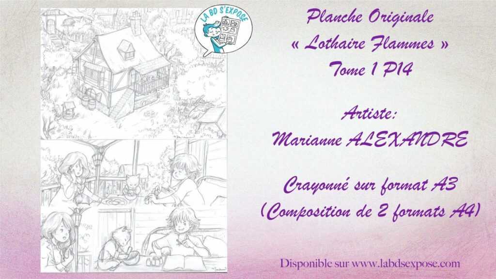 Réseaux Planche originale de bandes dessinees Lothaire Flammes Tome 1 P14 Marianne Alexandre
