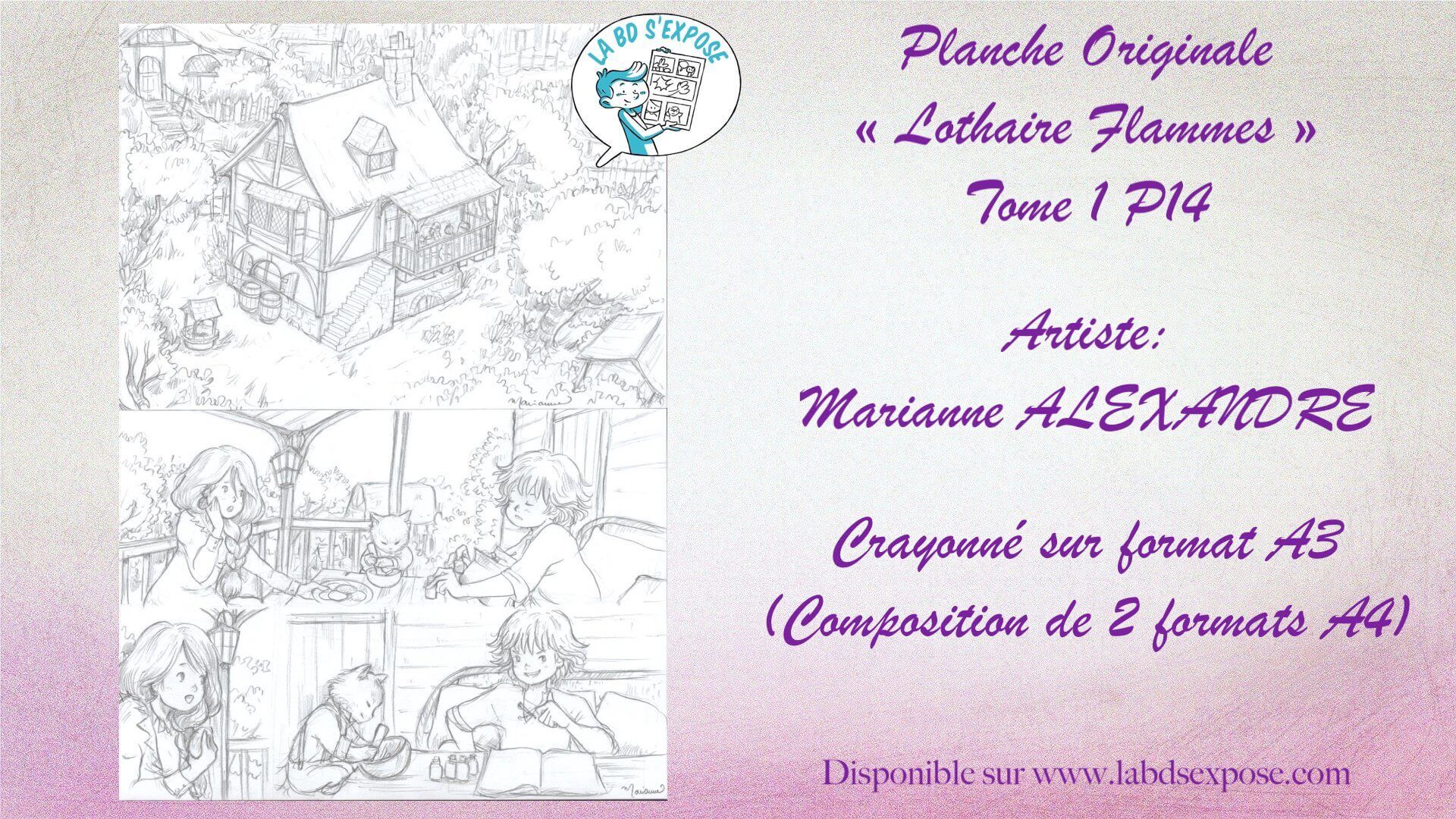 Réseaux Planche originale de bandes dessinees Lothaire Flammes Tome 1 P14 Marianne Alexandre