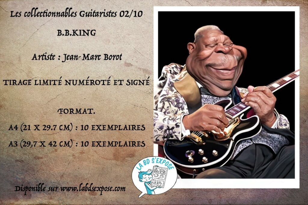 Réseaux Les collectionnables guitaristes 2 BB King Jeanmarc Borot La BD s'expose
