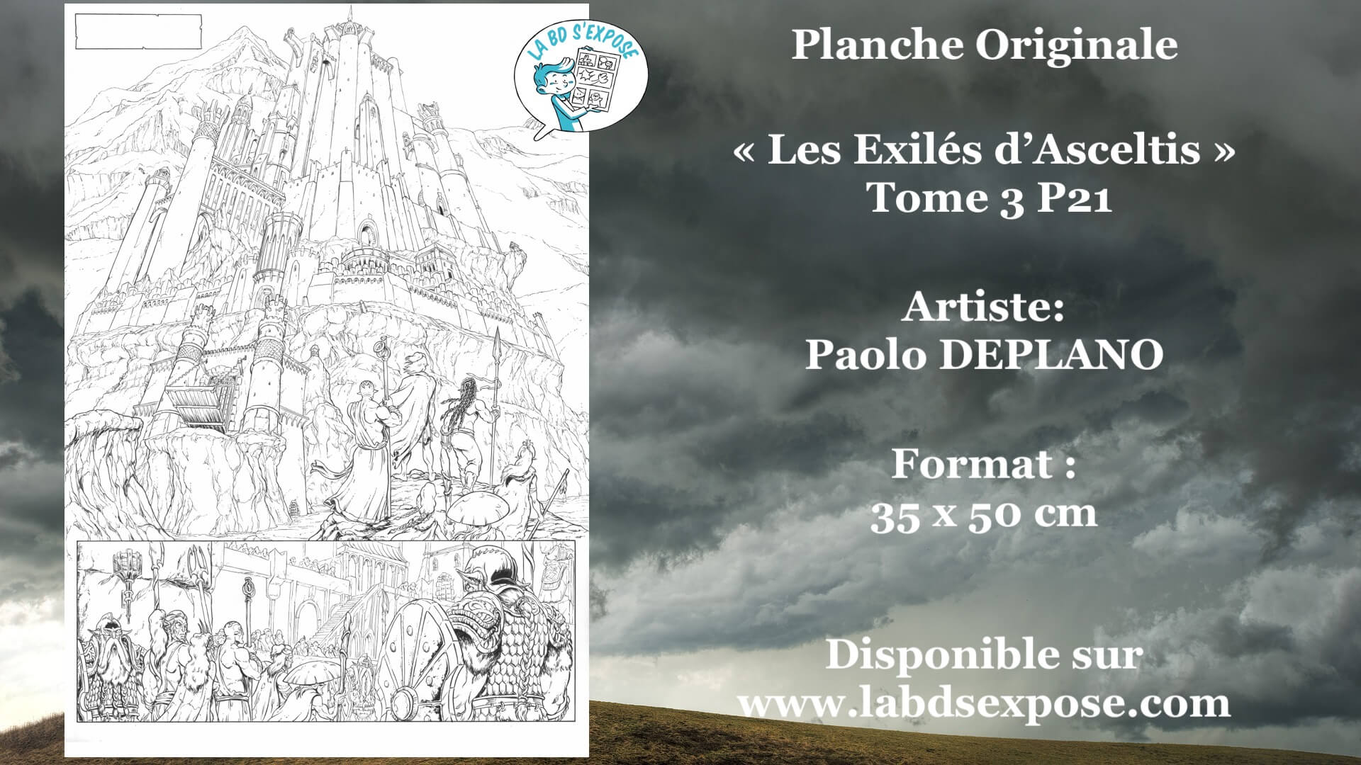 Réseaux planche originale de bandes dessinees Les Exiles d'Asceltis tome 3 P21 Paolo Deplano La BD s'expose