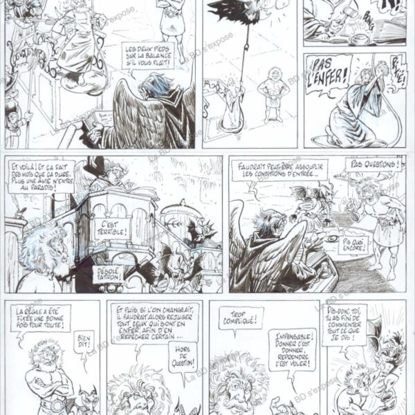 Planche originale de bandes dessinees Le grand chatiment P6 Benoit Du Peloux La BD s'expose