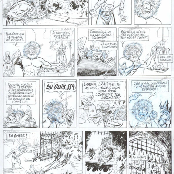 Planche originale de bandes dessinees Le grand chatiment P7 Benoit Du peloux La BD s'expose