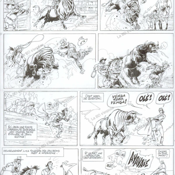 Planche originale de bandes dessinees Triple Galop Tome 10 P41 Benoit Du peloux La BD s'expose