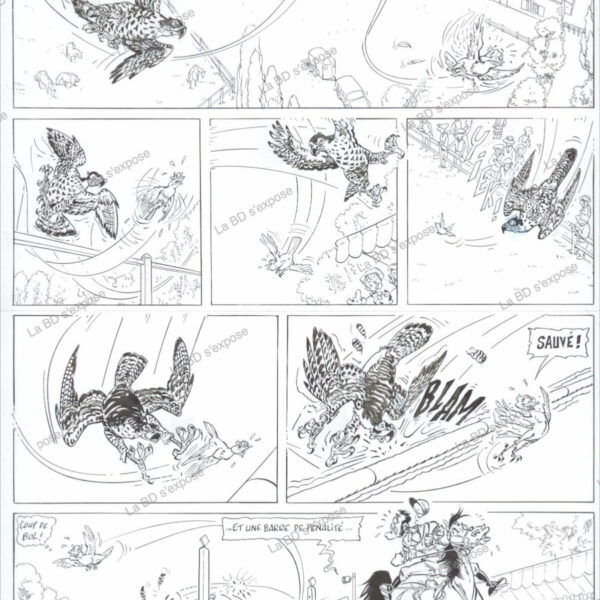 Planche originale de bandes dessinees Triple Galop Tome 5 P15 Benoit Du peloux La BD s'expose