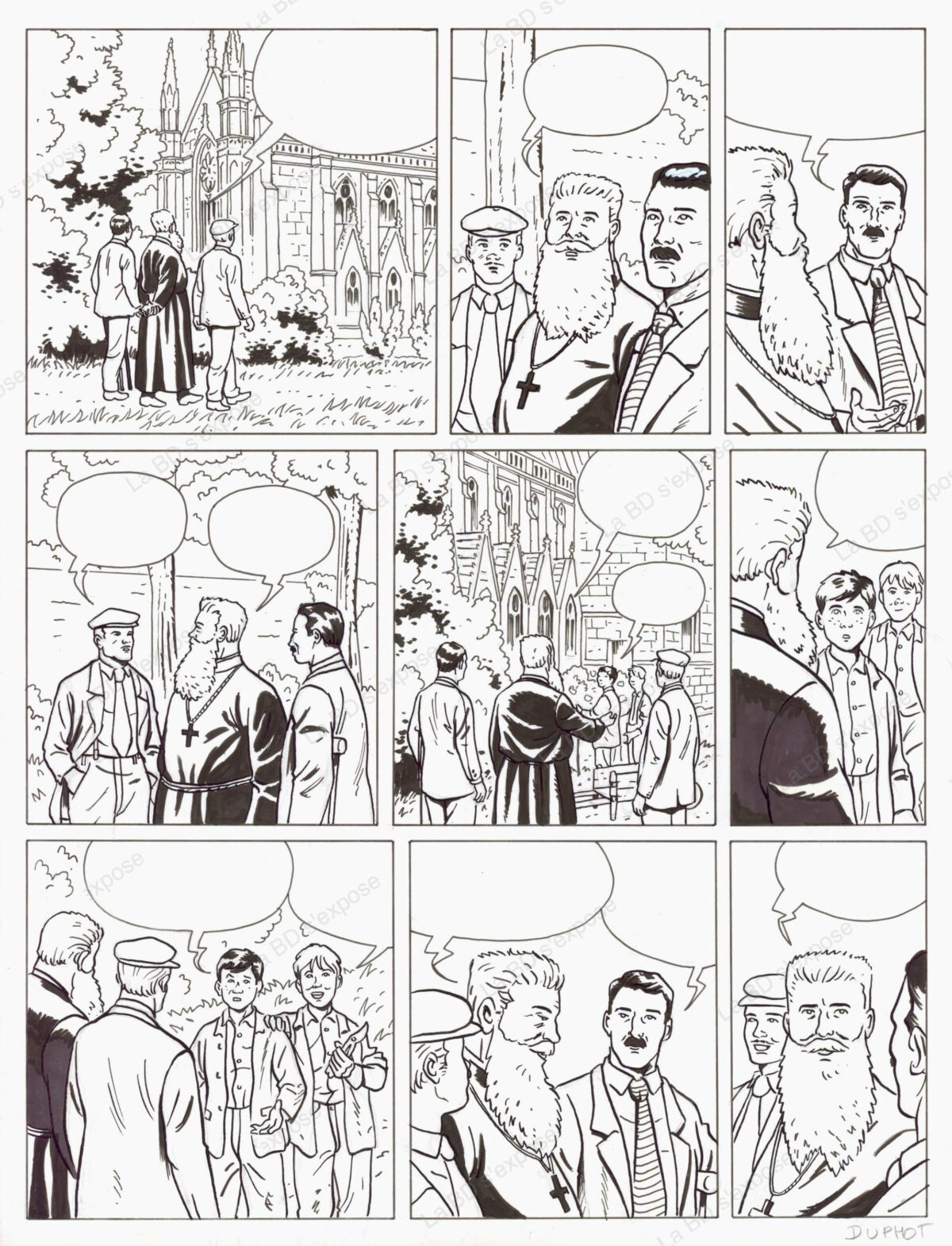 Planche originale de bande dessinee Daniel Brottier remuer ciel et terre P42 Herve Duphot La BD s'expose