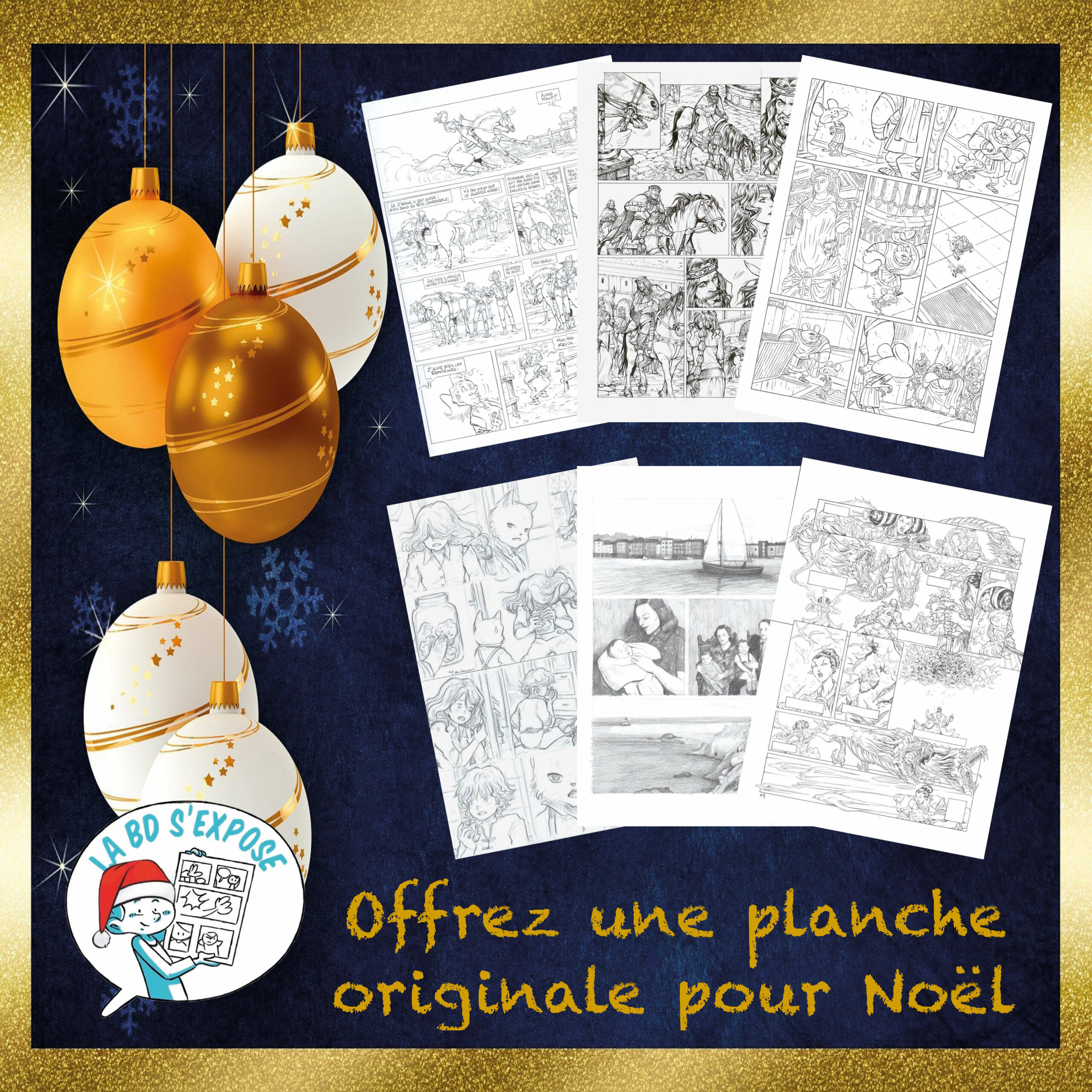 Offrez planche originale de bandes dessinées pour Noel La BD s'expose