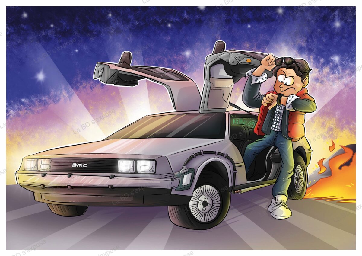 Tirage limité Parodie BTTF MoPi La BD s'expose