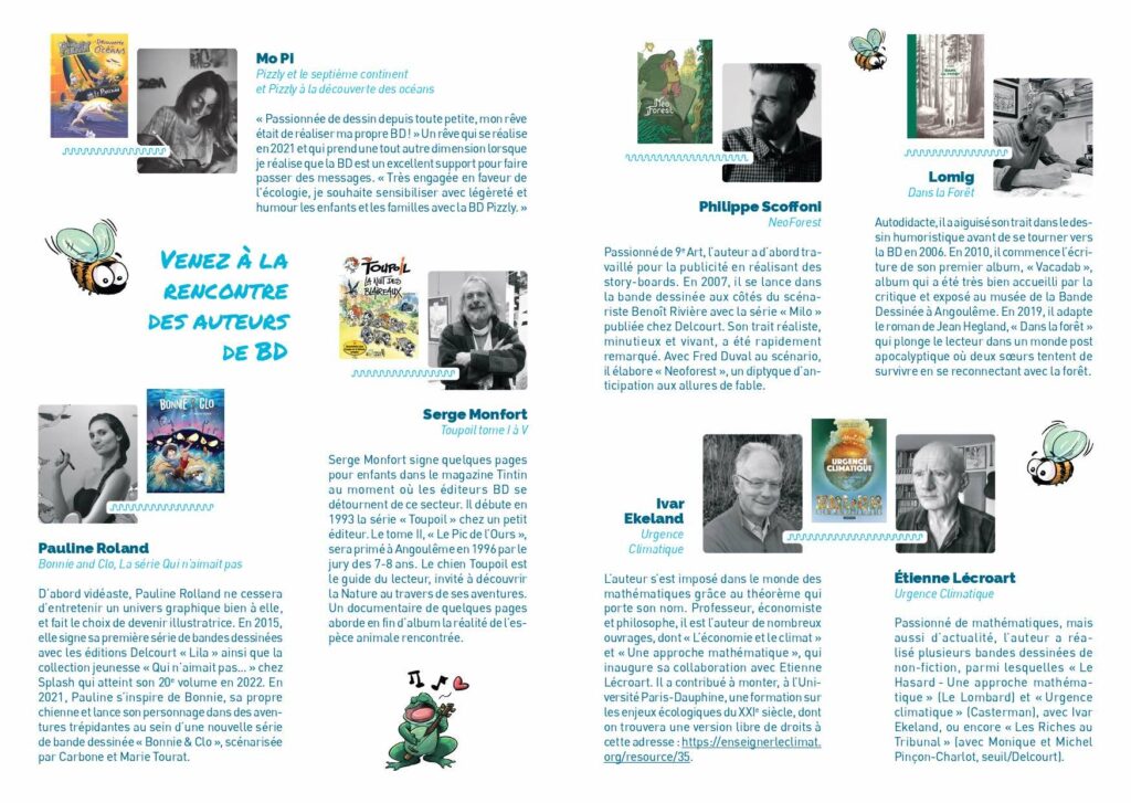 Programme 2 Bulles de Nature 2023 La BD s'expose