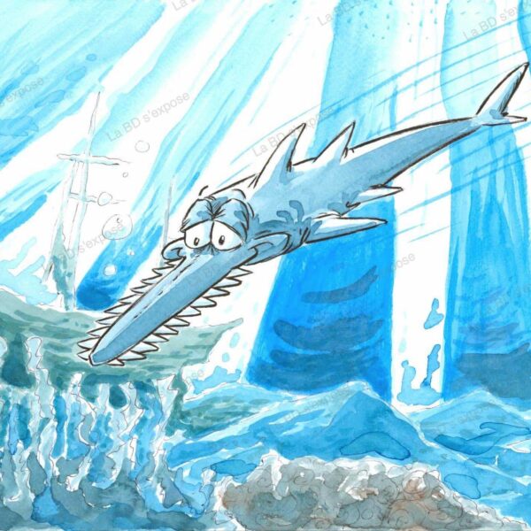 Dessin Original Requin Scie MoPi La BD sexpose