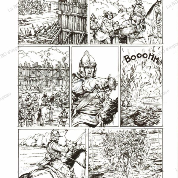 Planche originale de bandes dessinees Njinga tome 2 P11 encrage Alessia de Vincenzi La BD s'expose