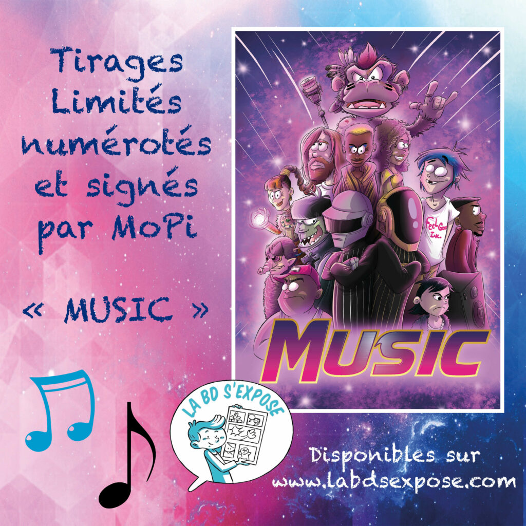 Reseaux Tirage limité Music MoPi La BD s'expose