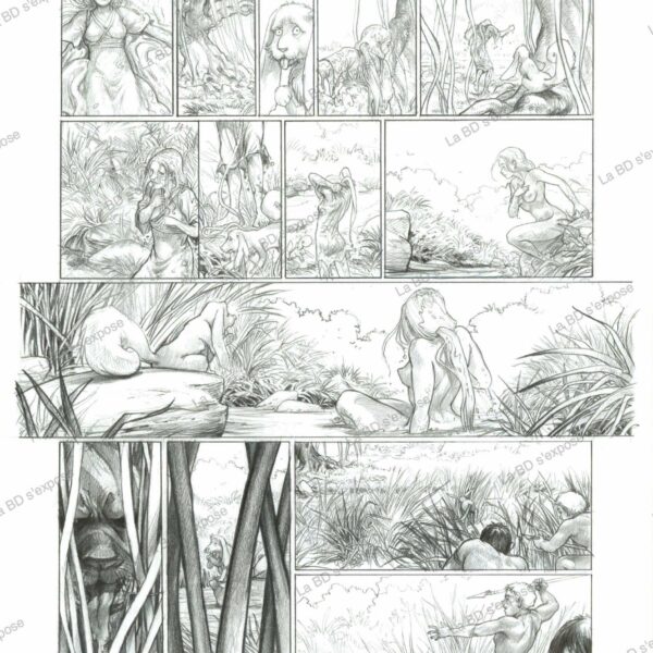 Planche originale de bande dessinee La fontaine dans le ciel tome 1 P22 Cinzia Di Felice La BD s'expose