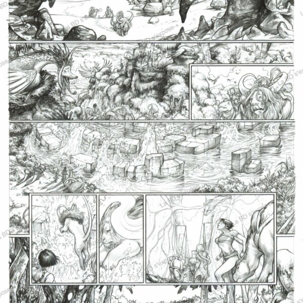 Planche originale de bande dessinee La fontaine dans le ciel tome 2 P07 Cinzia Di Felice La BD s'expose