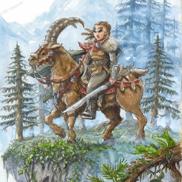 Dessin Original Fey du Temple Nains tome 13 Paolo Deplano Silvia Fabris La BD s'expose