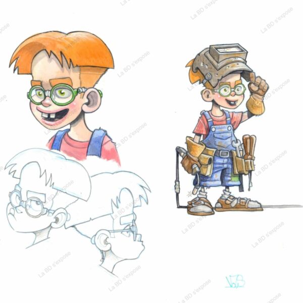 Alex le petit inventeur Planche originale de BD STAN Nicolas Signarbieux La BD s'expose