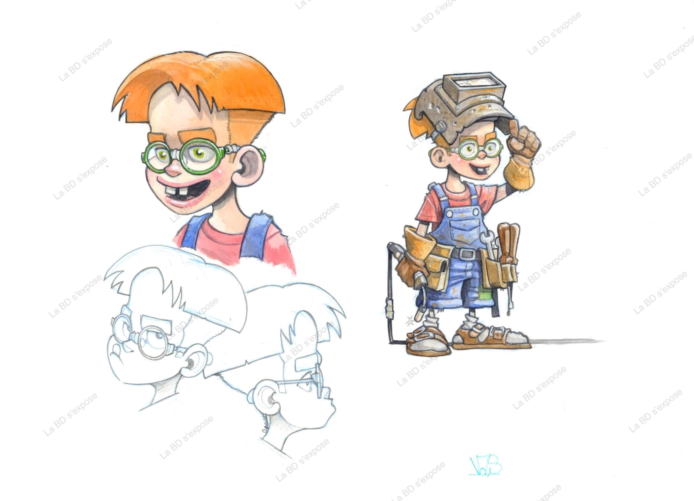 Alex le petit inventeur Planche originale de BD STAN Nicolas Signarbieux La BD s'expose Alex le petit inventeur Planche originale de BD STAN Nicolas Signarbieux La BD s'expose