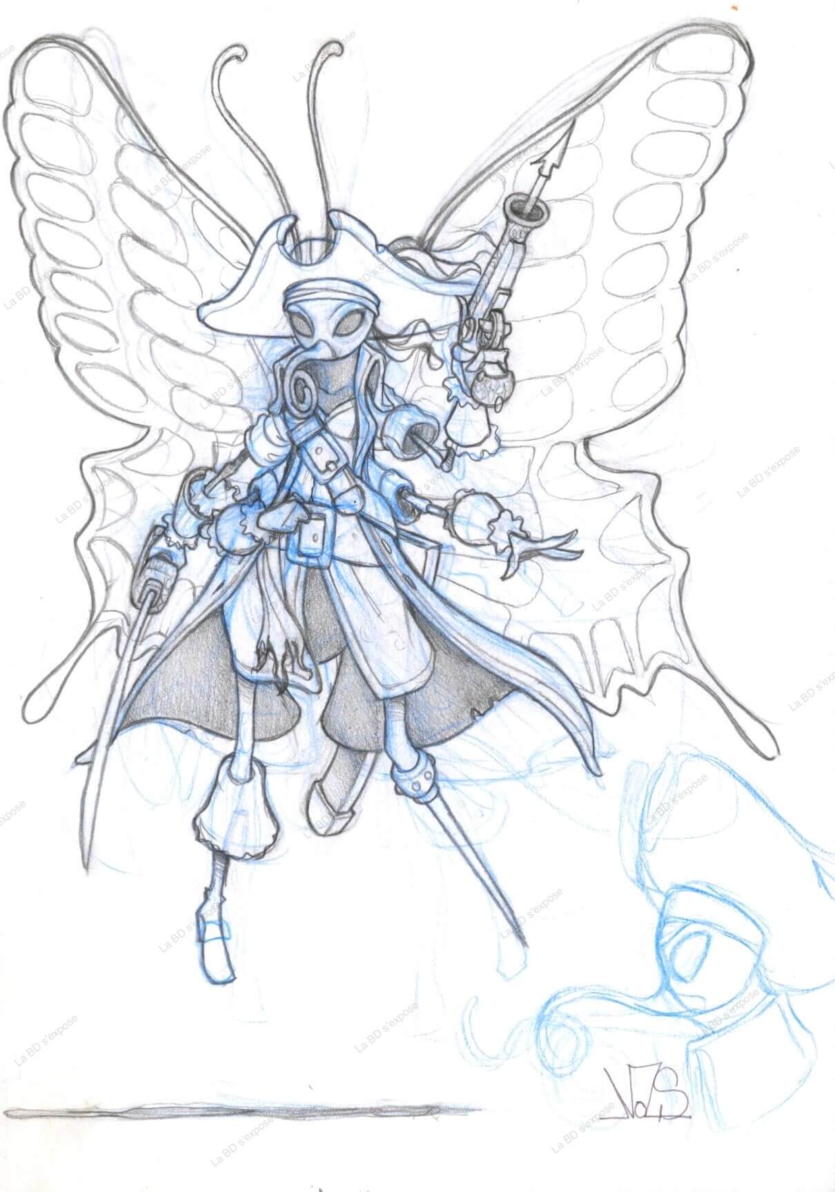 BlackWings planche originale de BD Plastok Nicolas Signarbieux La BD s'expose BlackWings planche originale de BD Plastok Nicolas Signarbieux La BD s'expose