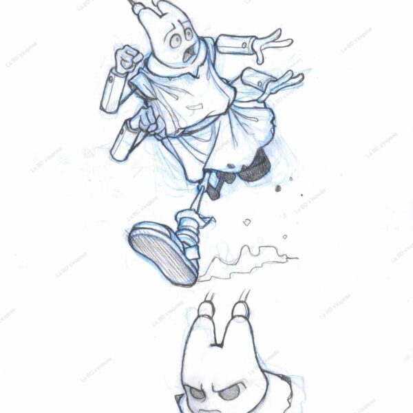 Bug planche originale de BD Plastok Nicolas Signarbieux La BD s'expose