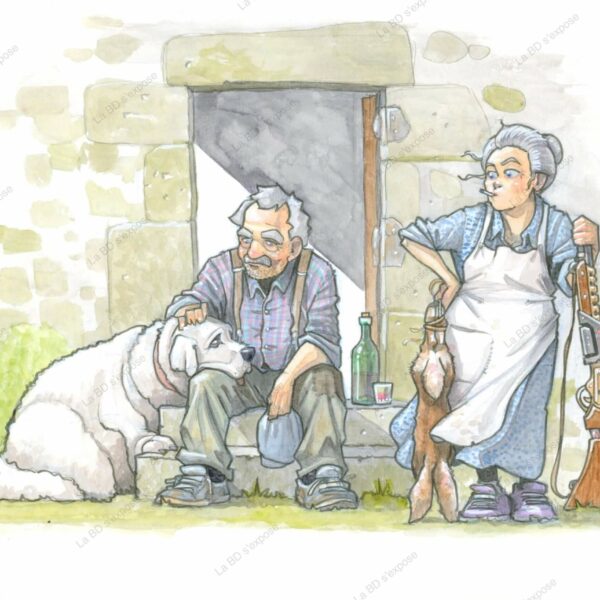 Jules et Alice et leur vieux chien Planche originale de BD STAN Nicolas Signarbieux La BD s'expose
